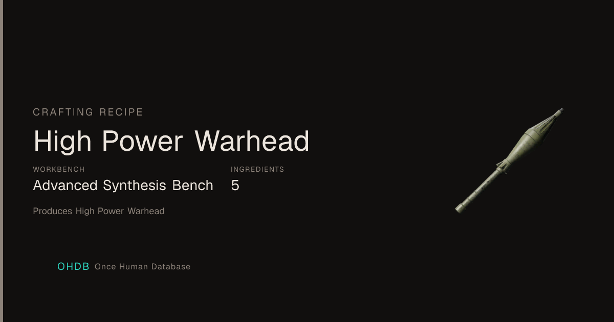 High Power Warhead