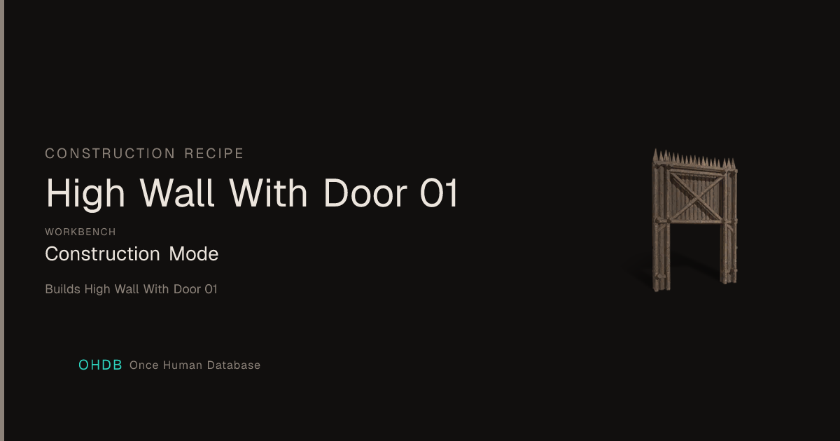 High Wall With Door 01