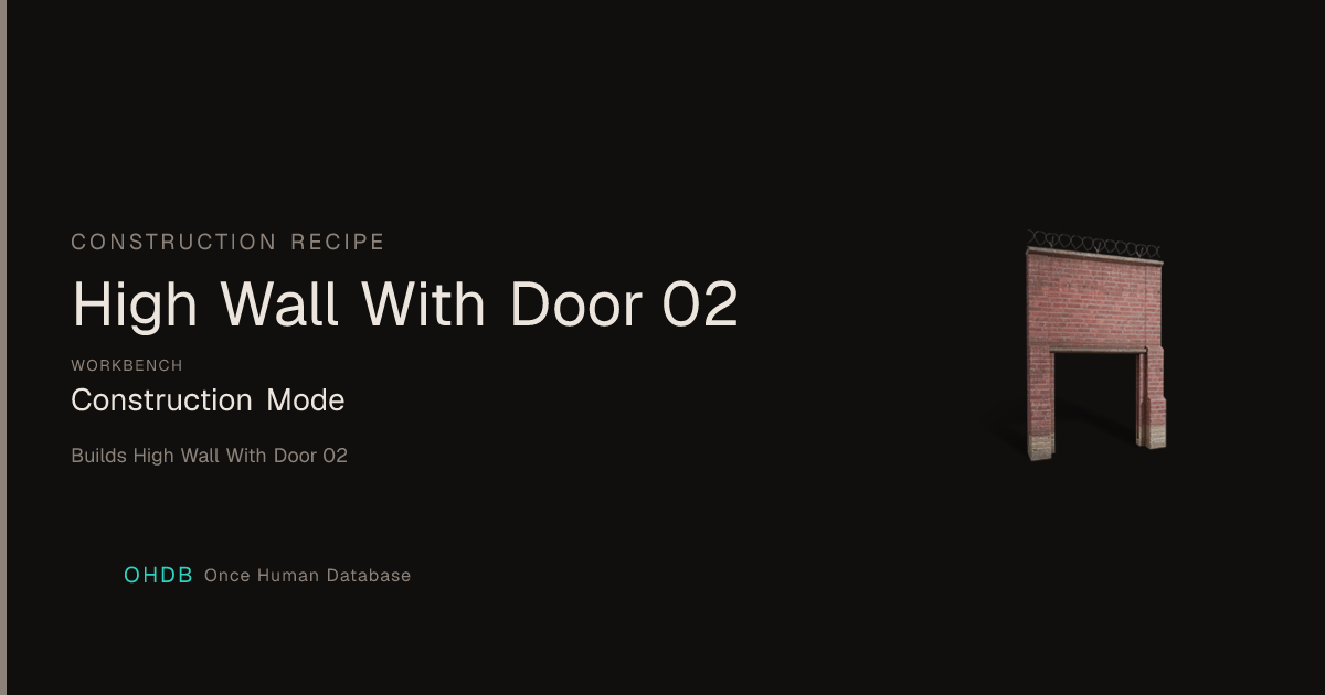 High Wall With Door 02