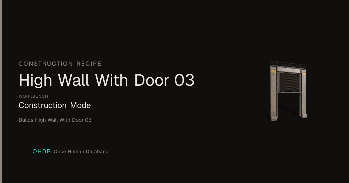 High Wall With Door 03