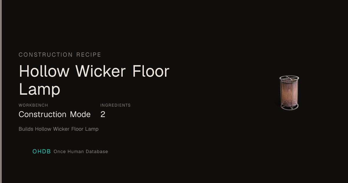 Hollow Wicker Floor Lamp