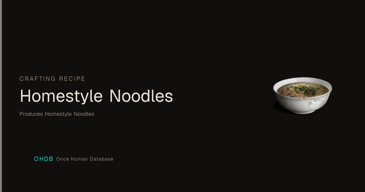 Homestyle Noodles
