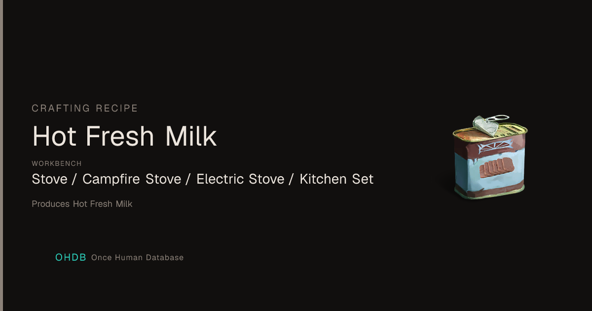 Hot Fresh Milk