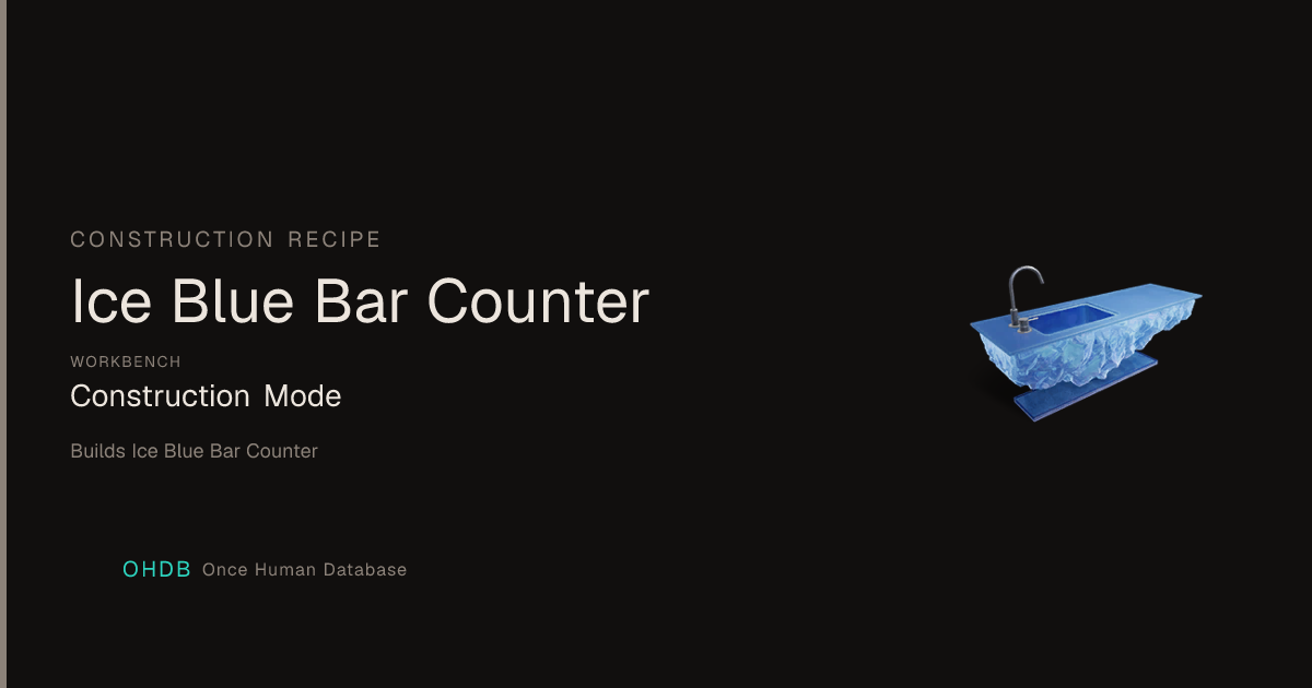 Ice Blue Bar Counter