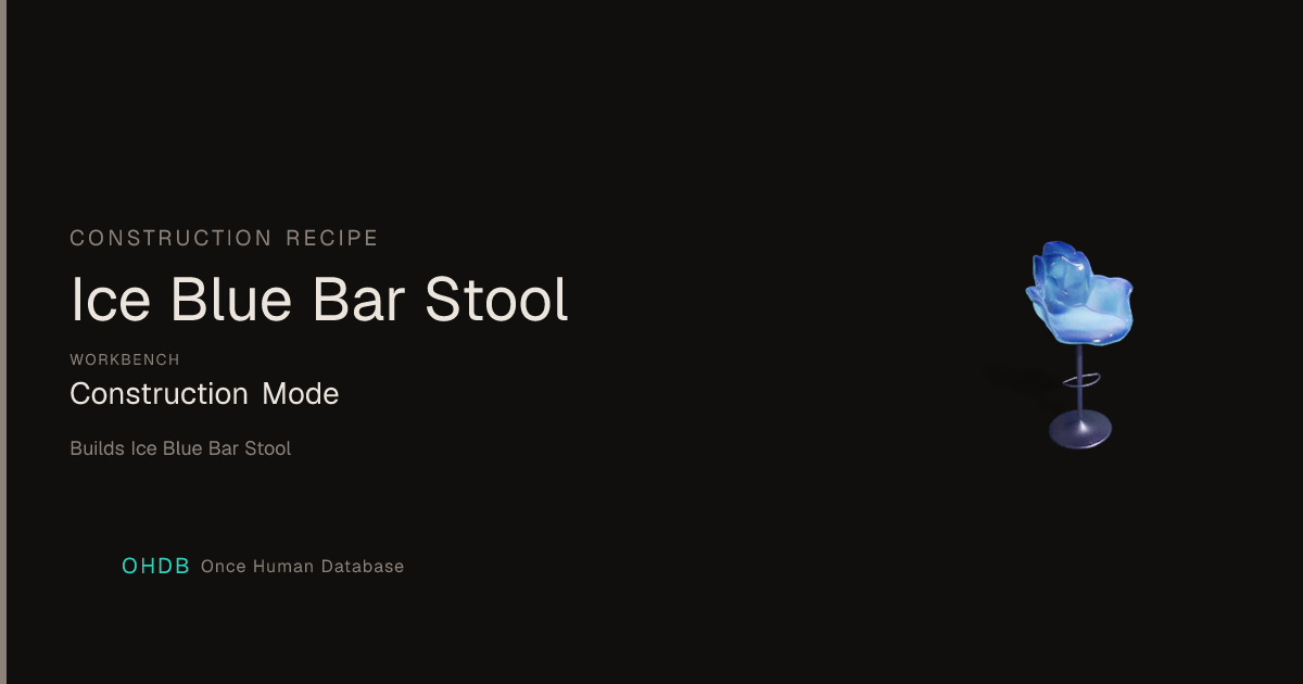 Ice Blue Bar Stool