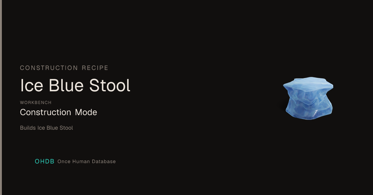 Ice Blue Stool
