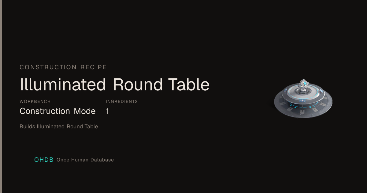 Illuminated Round Table