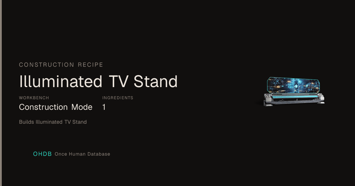 Illuminated TV Stand