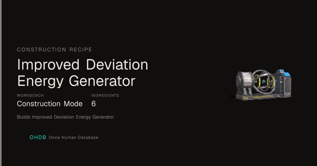 Improved Deviation Energy Generator