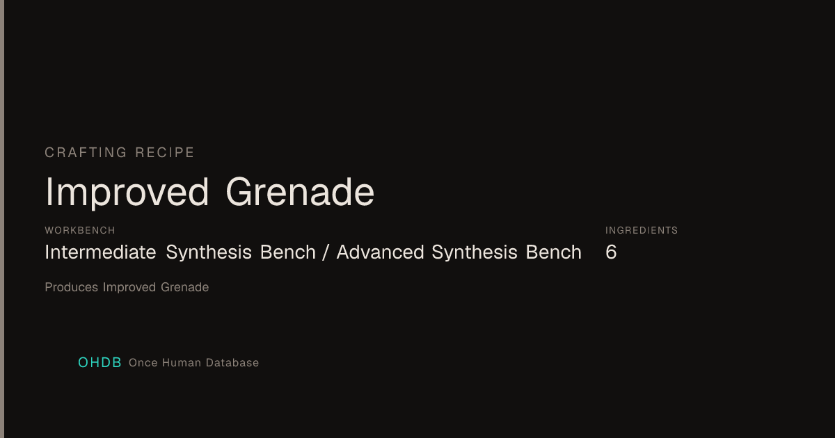 Improved Grenade