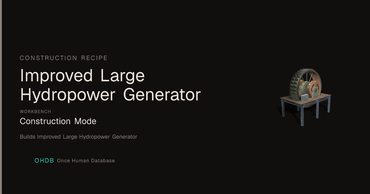 Improved Large Hydropower Generator