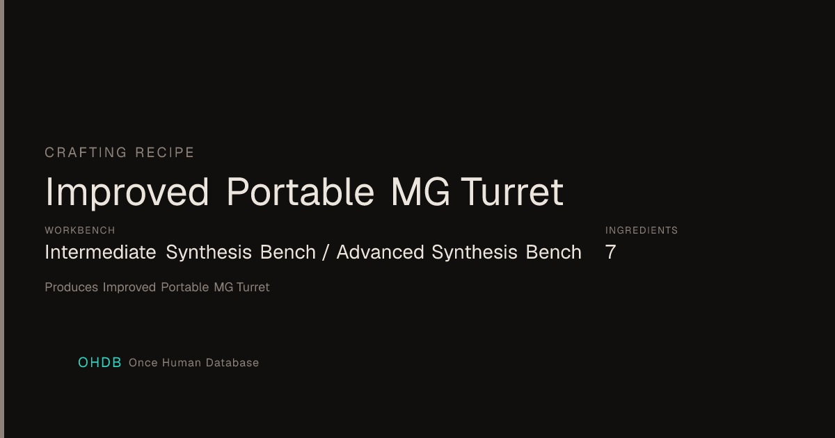 Improved Portable MG Turret