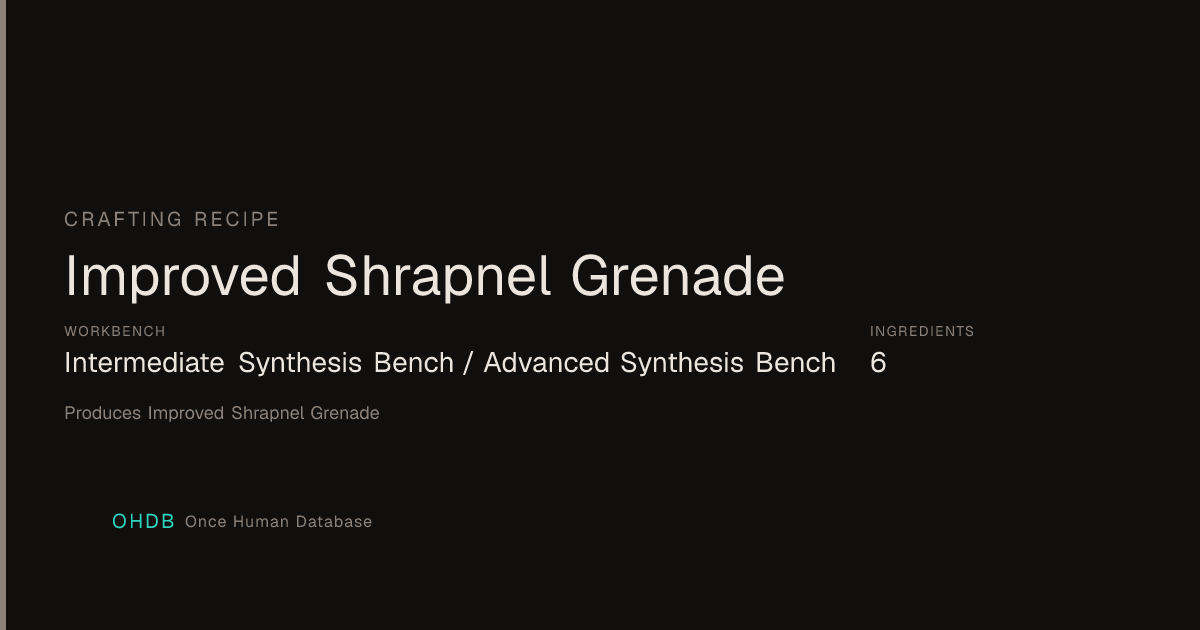 Improved Shrapnel Grenade
