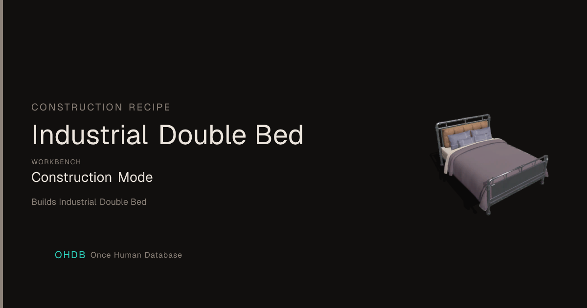 Industrial Double Bed