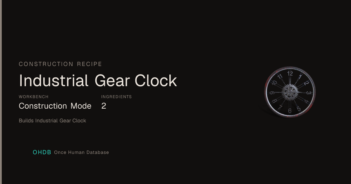 Industrial Gear Clock