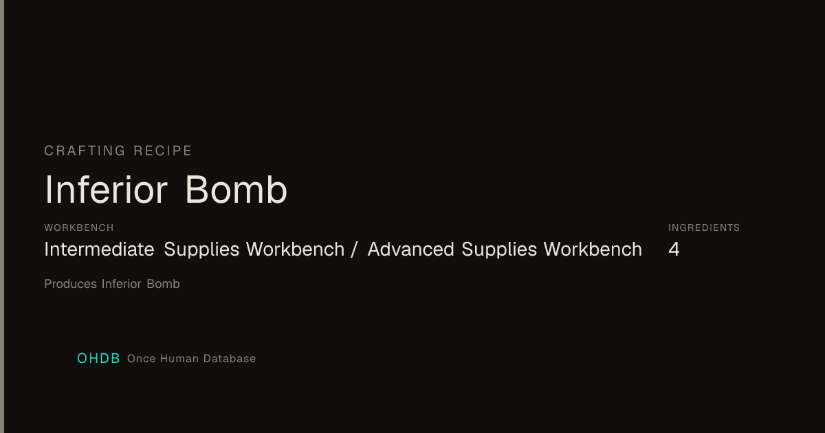 Inferior Bomb