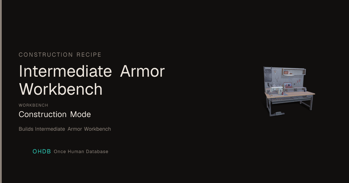 Intermediate Armor Workbench