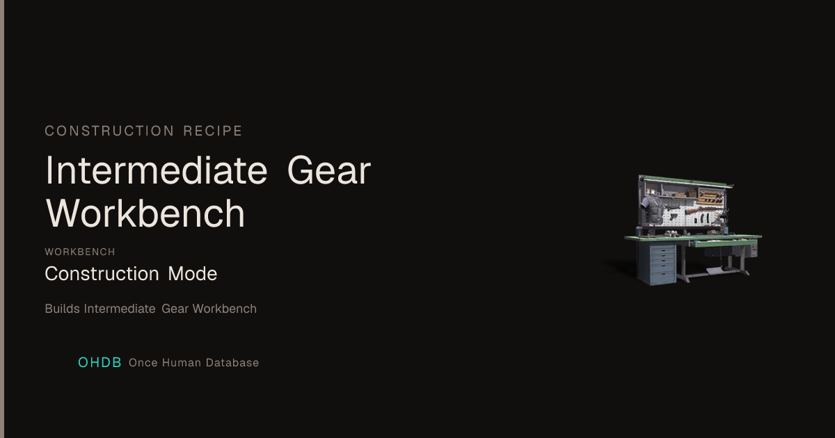 Intermediate Gear Workbench