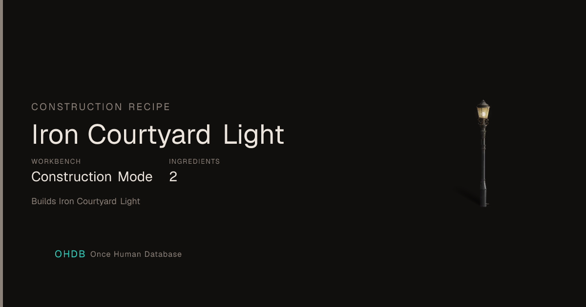 Iron Courtyard Light