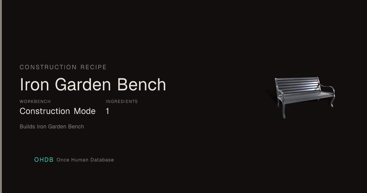 Iron Garden Bench
