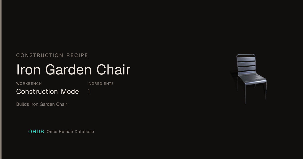 Iron Garden Chair