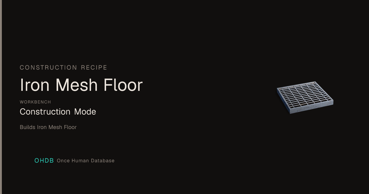 Iron Mesh Floor