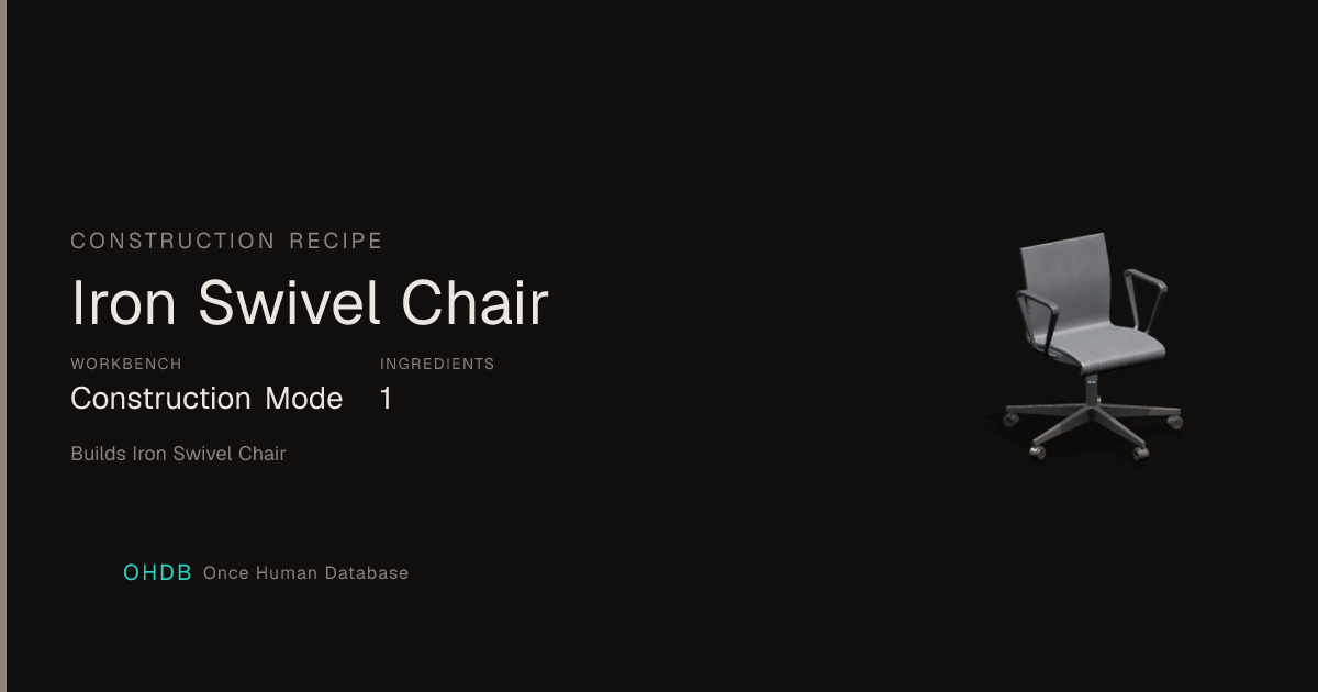 Iron Swivel Chair