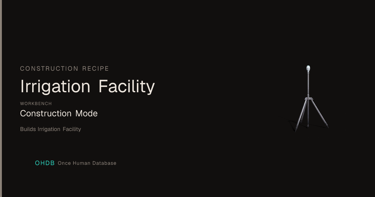 Irrigation Facility