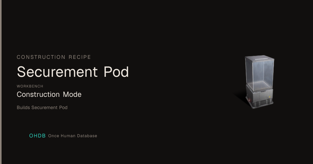 Isolated Securement Unit