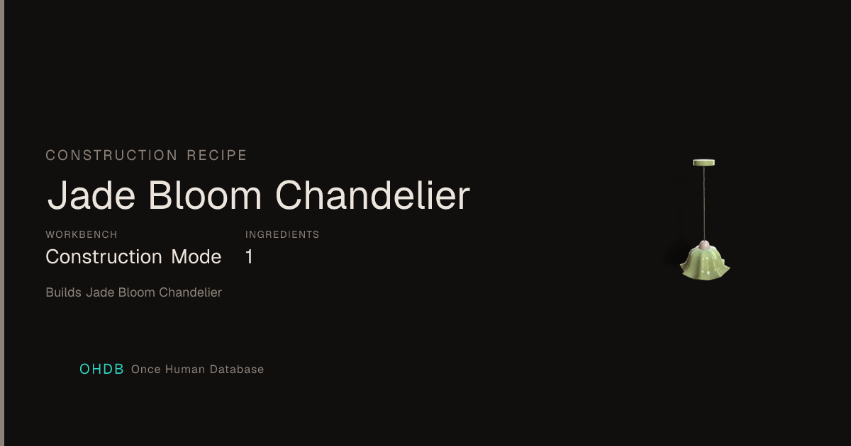 Jade Bloom Chandelier
