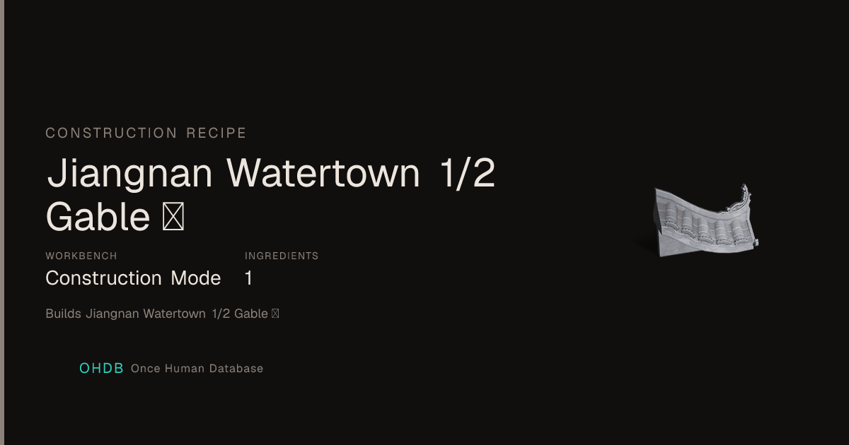 Jiangnan Watertown 1/2 Gable Ⅰ