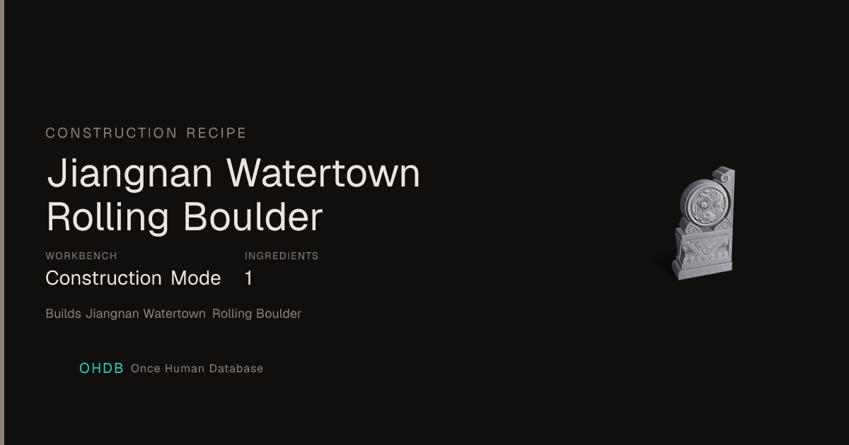 Jiangnan Watertown Rolling Boulder