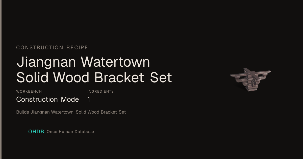 Jiangnan Watertown Solid Wood Bracket Set