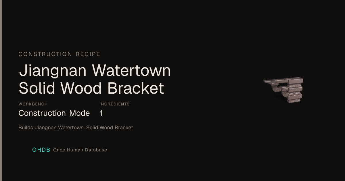 Jiangnan Watertown Solid Wood Bracket