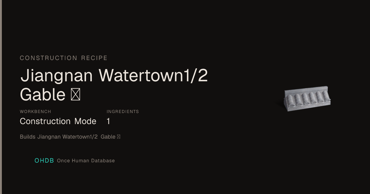Jiangnan Watertown1/2 Gable V