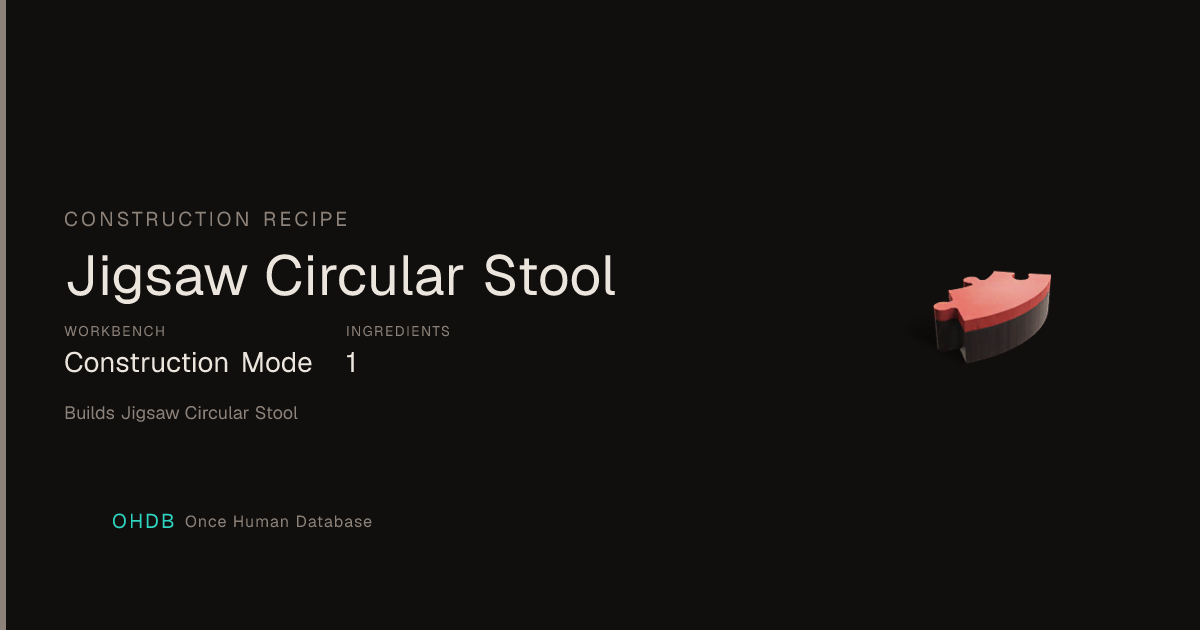 Jigsaw Circular Stool