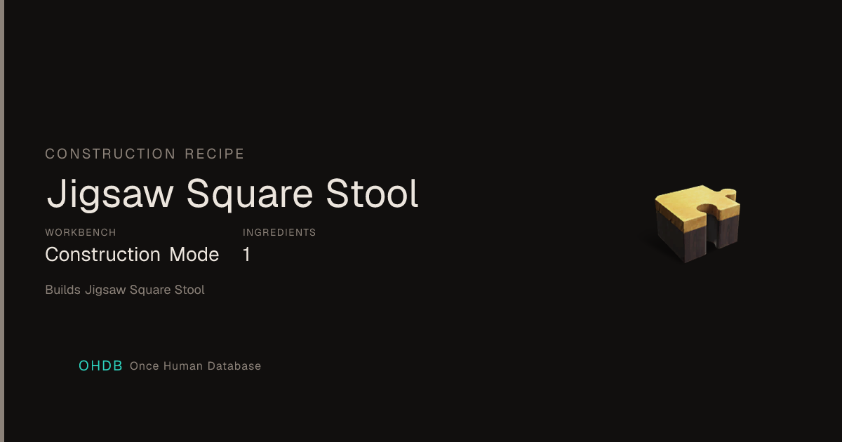 Jigsaw Square Stool