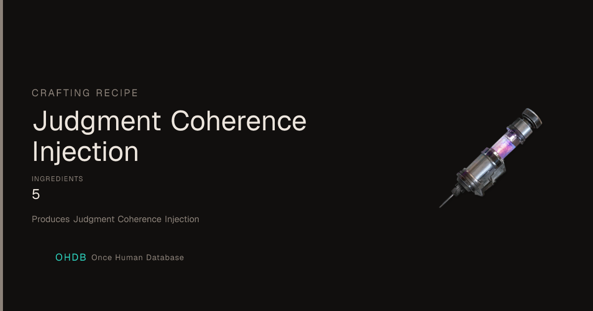 Judgment Coherence Injection
