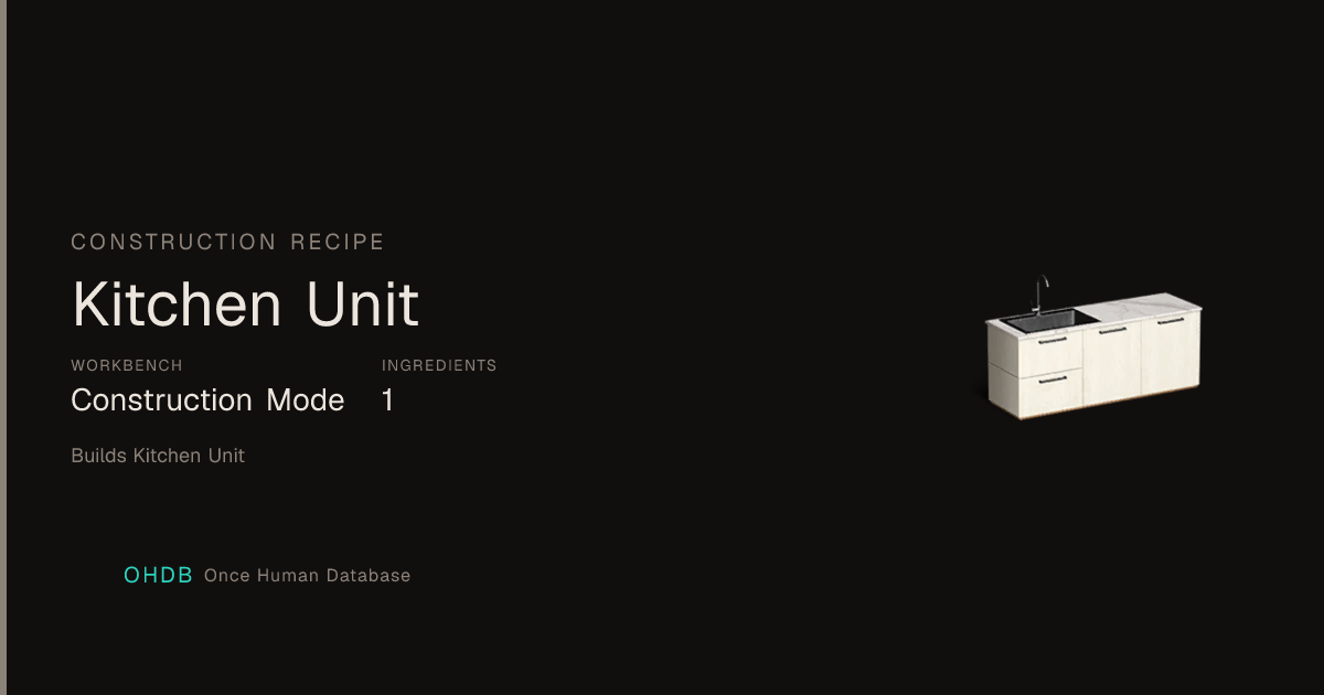 Kitchen Unit