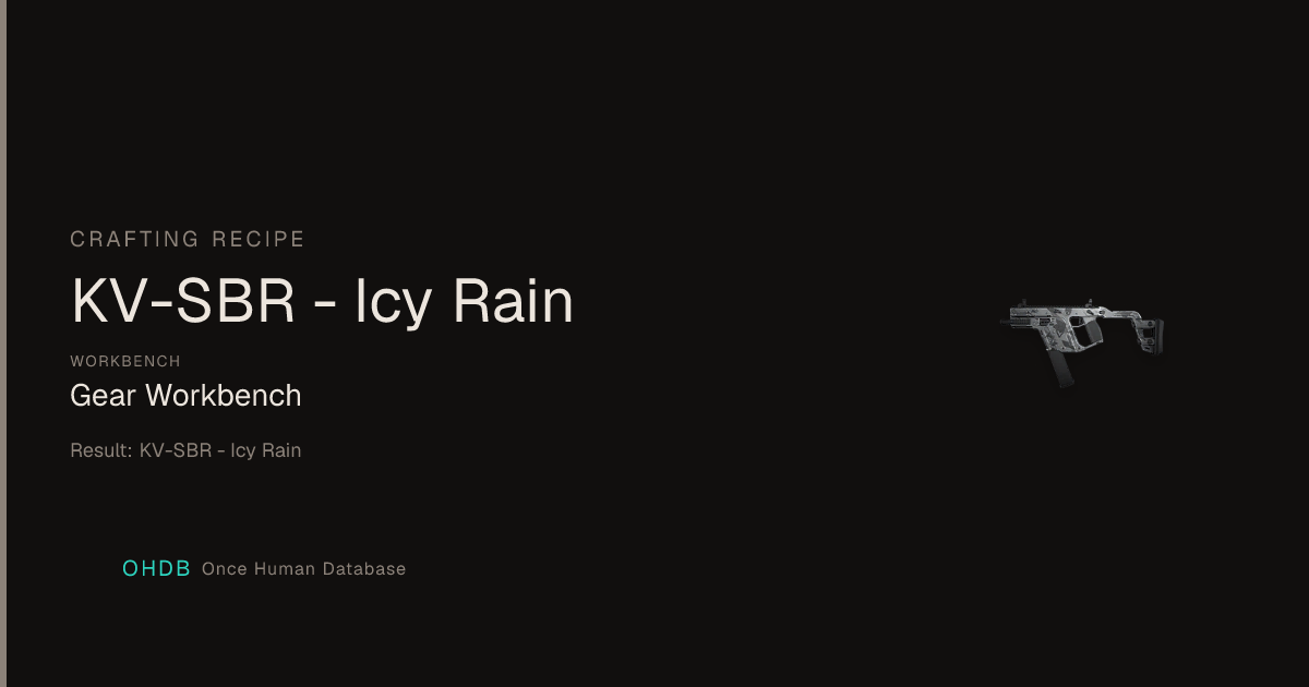 KV-SBR - Icy Rain