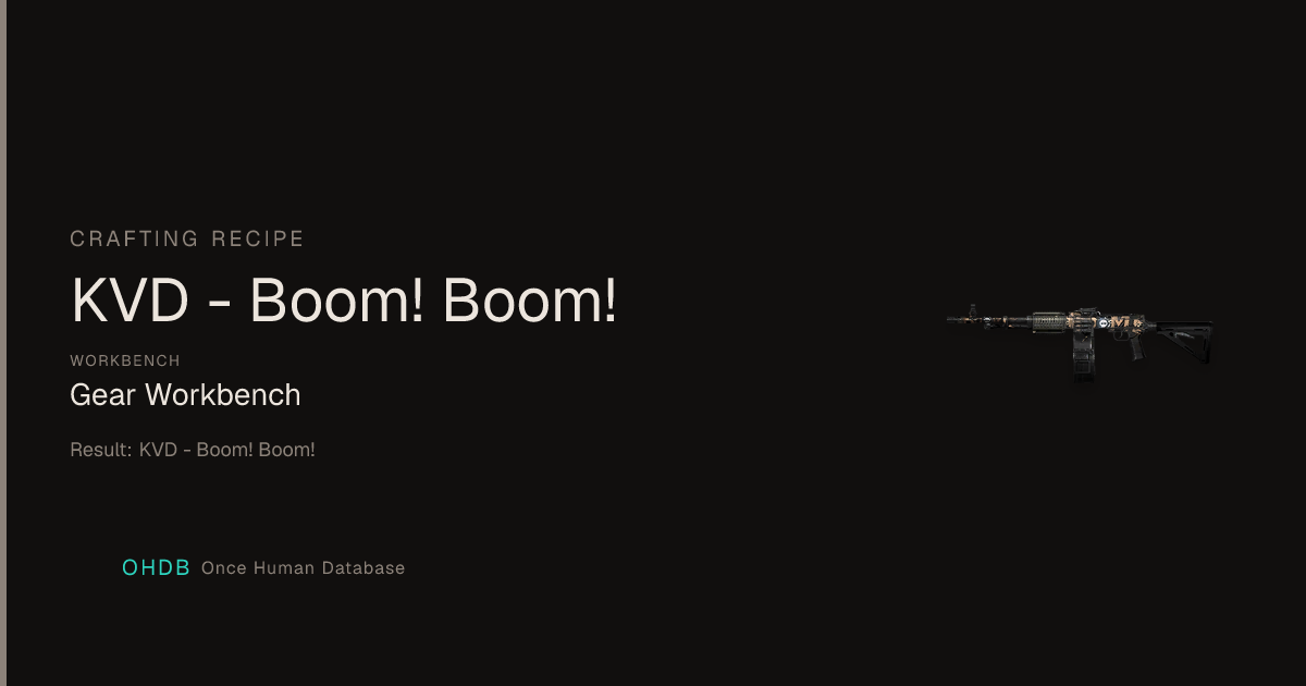 KVD - Boom! Boom!