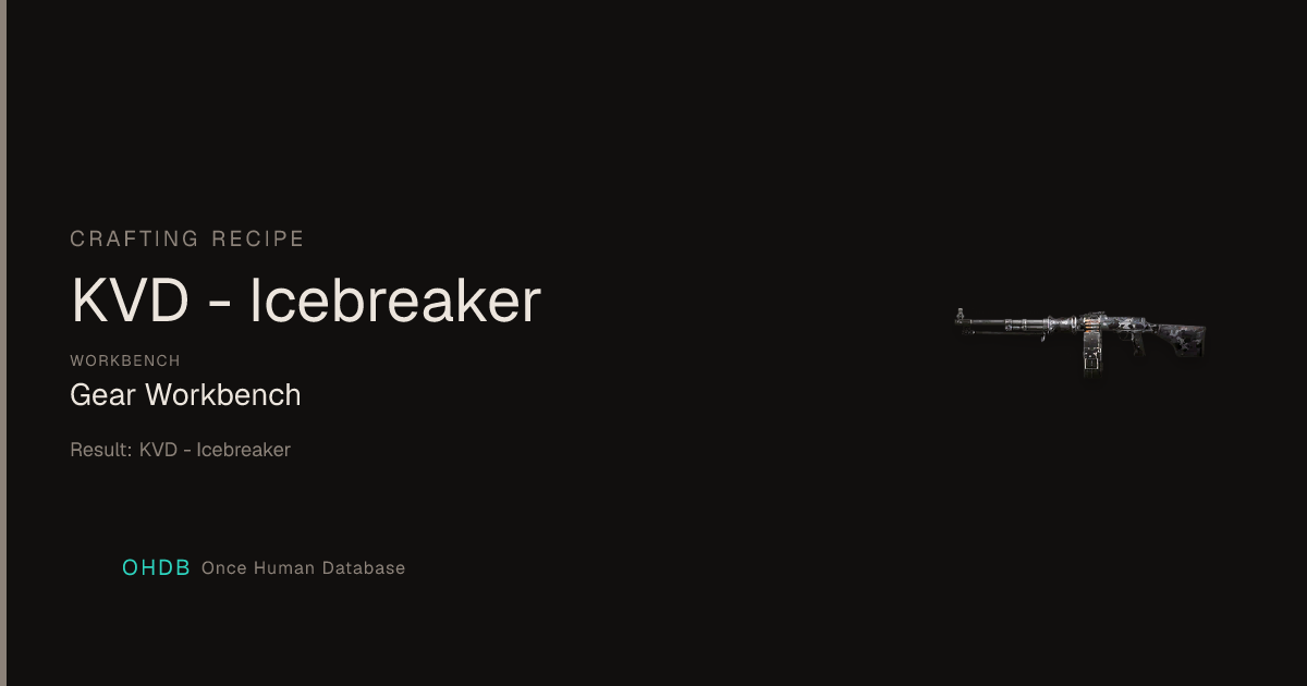 KVD - Icebreaker