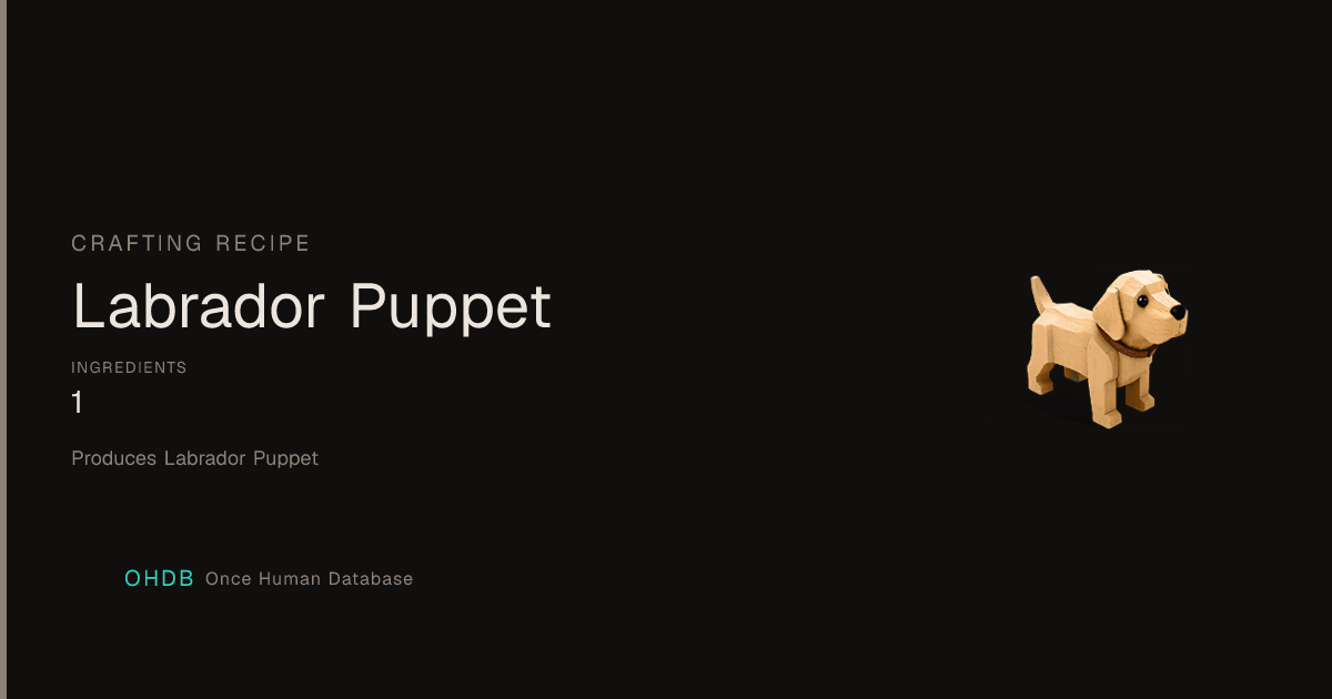 Labrador Puppet