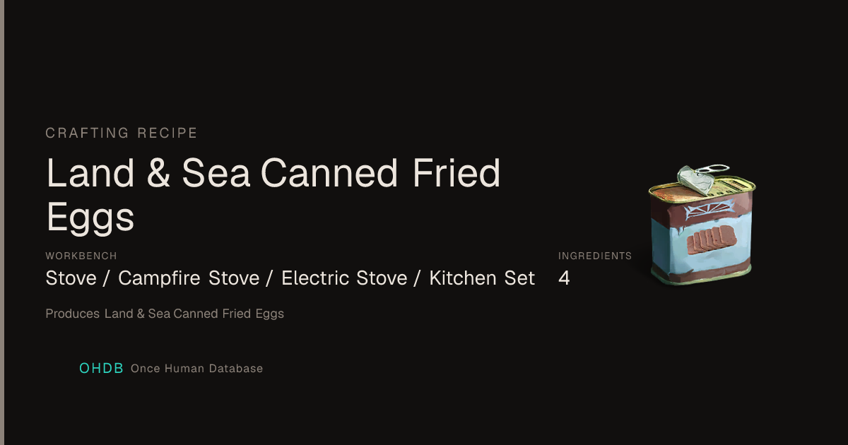 Land & Sea Canned Fried Eggs