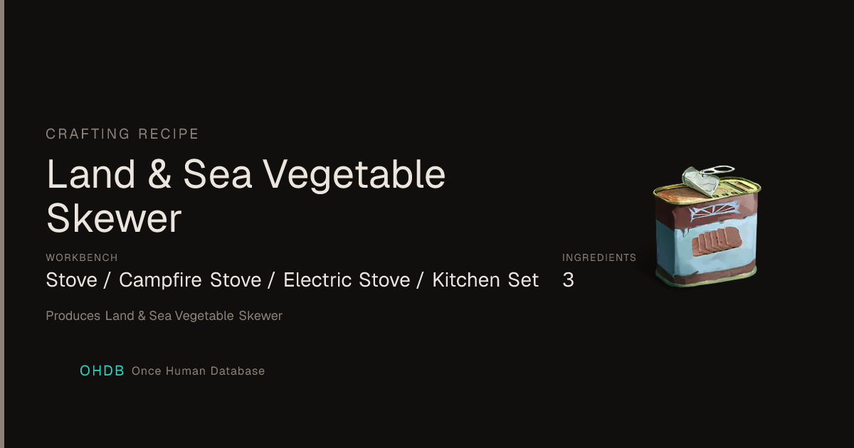 Land & Sea Vegetable Skewer