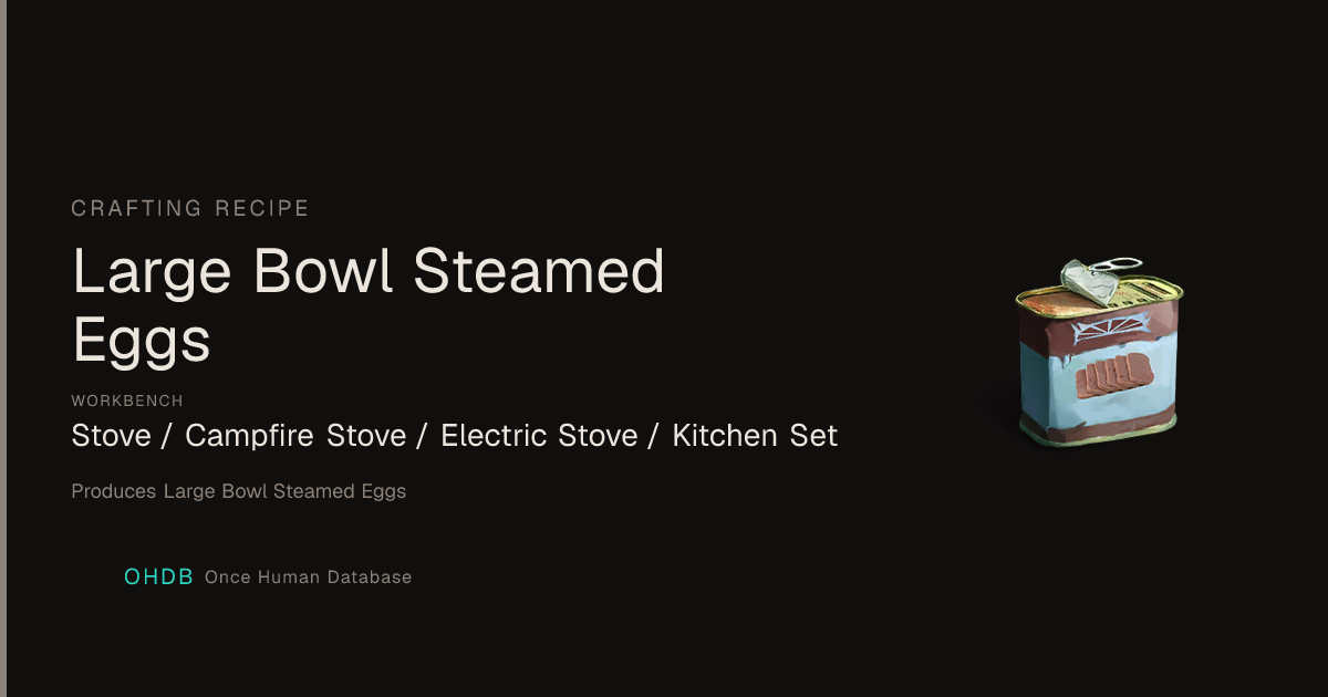 Large Bowl Steamed Eggs