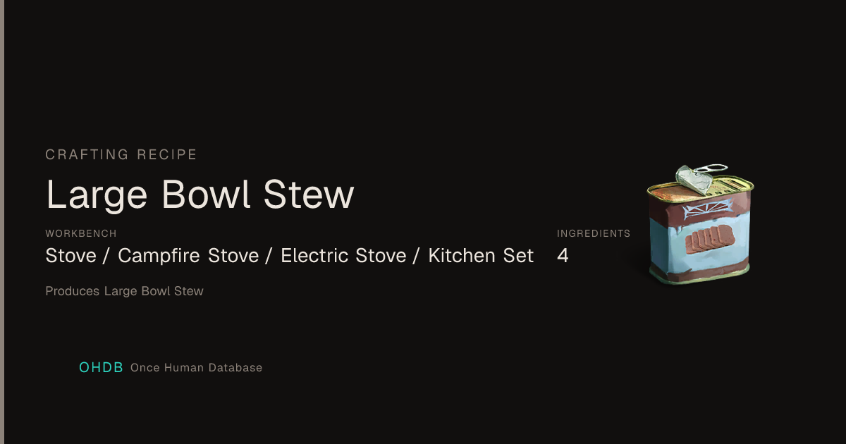 Large Bowl Stew