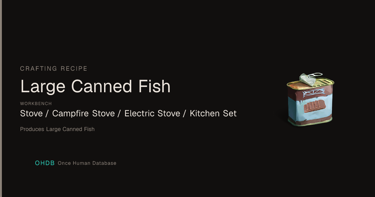 Large Canned Fish