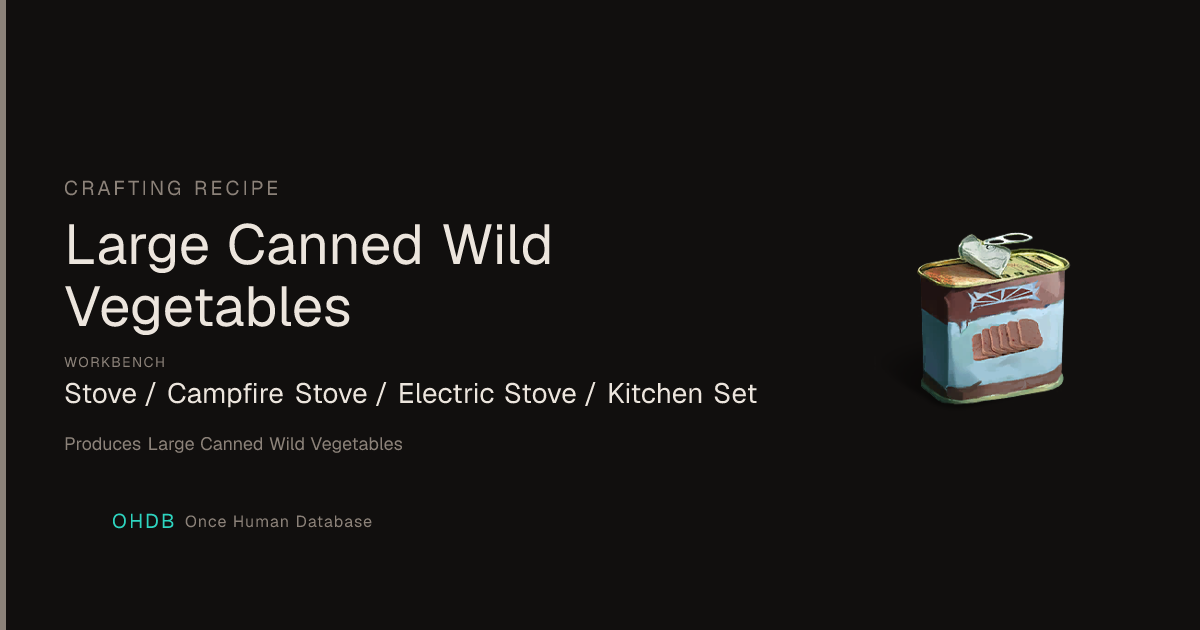 Large Canned Wild Vegetables
