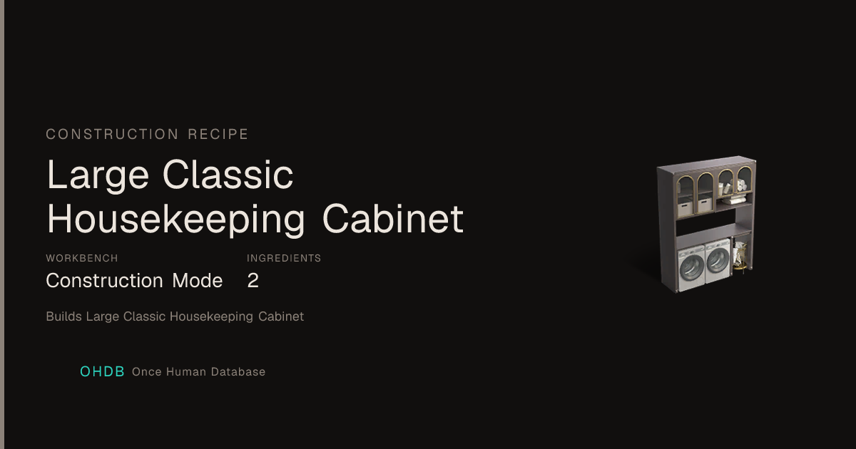 Large Classic Housekeeping Cabinet